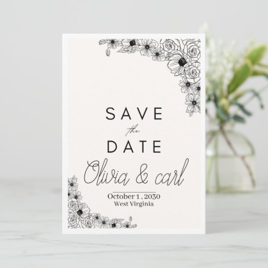 Flat Invitation, Size: 5" x 7", Paper: Matte, Enve 招待状 (スタンド正面)