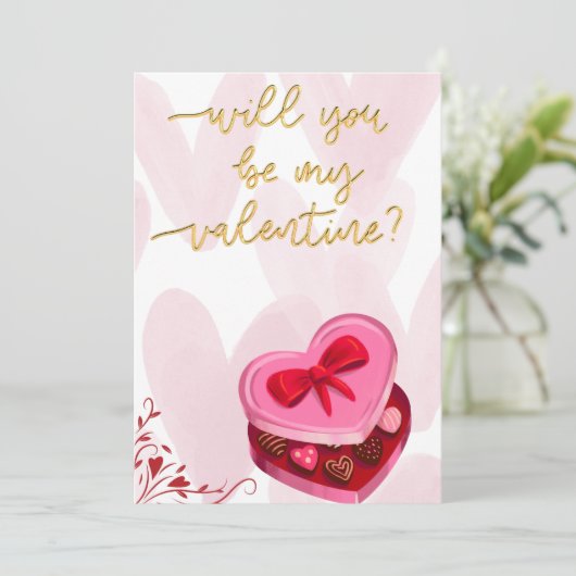 Flat Invitation, Size: 5" x 7", Paper: Signature M 招待状 (スタンド正面)