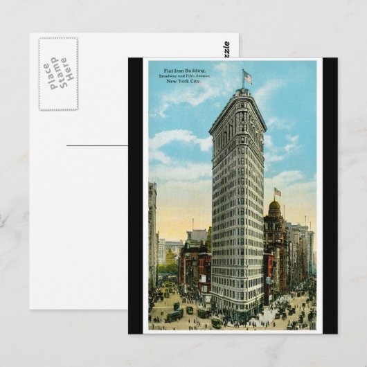 Flat Iron Building. Broadway and Fifth Ave. NYC ポストカード (正面/裏面)