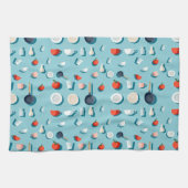 Flat lay kitchenware mugs and bright red tomatoes キッチンタオル (横)