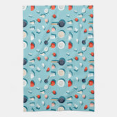 Flat lay kitchenware mugs and bright red tomatoes キッチンタオル (縦)