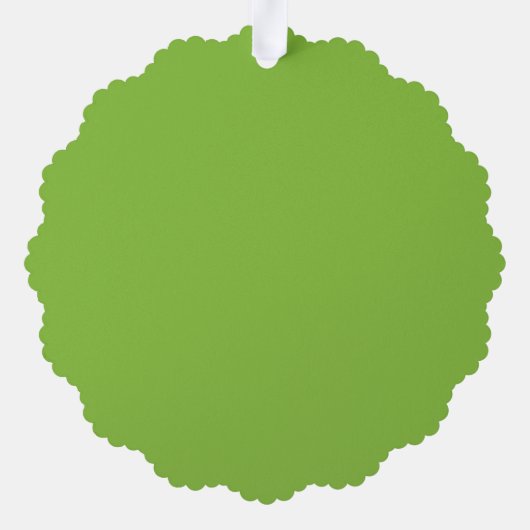 Flat Lime Green Background – School Texture オーナメントカード (裏面)