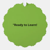 Flat Lime Green Background – School Texture オーナメントカード (正面)