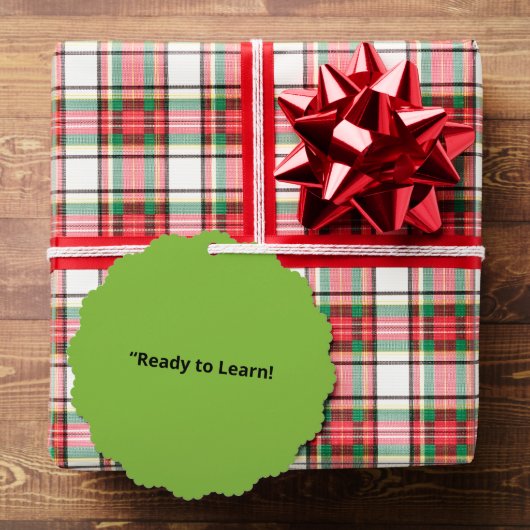 Flat Lime Green Background – School Texture オーナメントカード (インサイチュ (ギフト))