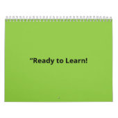 Flat Lime Green Background – School Texture カレンダー (カバー)