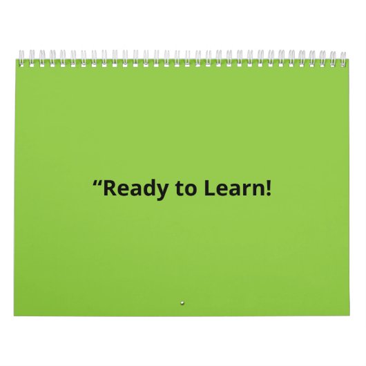 Flat Lime Green Background – School Texture カレンダー (カバー)