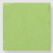 Flat Lime Green Background – School Texture ストーンコースター (正面)