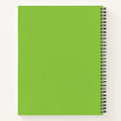 Flat Lime Green Background – School Texture ノートブック (裏面)
