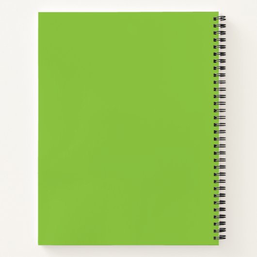 Flat Lime Green Background – School Texture ノートブック (裏面)