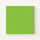 Flat Lime Green Background – School Texture ノートブック (裏面)