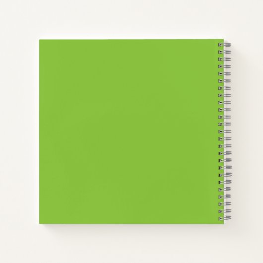 Flat Lime Green Background – School Texture ノートブック (裏面)