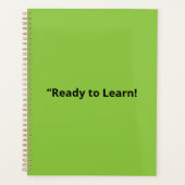 Flat Lime Green Background – School Texture プランナー手帳 (正面)