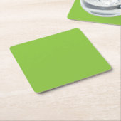 Flat Lime Green Background – School Texture ペーパーコースター (アングル)