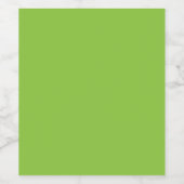 Flat Lime Green Background Texture  ワインラベル (シングルラベル)