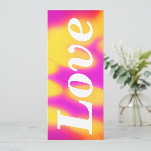 Flat "Love" greeting card. カード (スタンド正面)