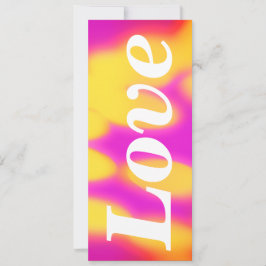 Flat "Love" greeting card. カード