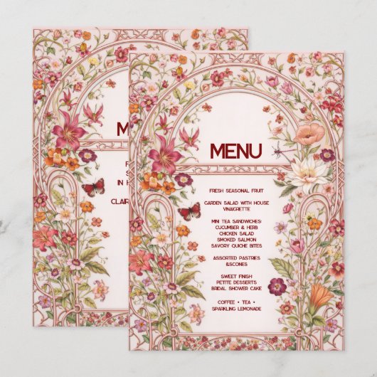 Flat Menu メニュー (正面/裏面)