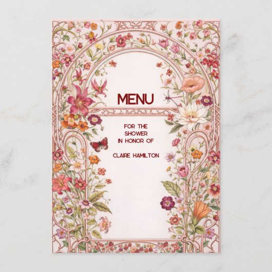 Flat Menu メニュー (裏面)