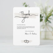 Flat Minimalistic Thank You Card With Hearts サンキューカード (スタンド正面)