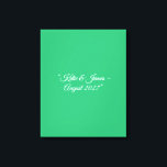 Flat Mint Green Background – Wedding Design キャンバスプリント<br><div class="desc">Soft mint green background for wedding invites, save-the-dates, menus, digital templates, and elegant summer events. Bring understated charm and fresh elegance to your wedding stationery with this Flat Mint Green Texture Background. Perfectly suited for spring and summer weddings—or anytime you want a hint of modern tranquility—this clean, matte texture offers...</div>