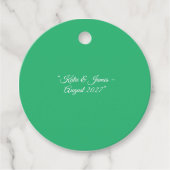 Flat Mint Green Background – Wedding Design フェイバータグ (正面)