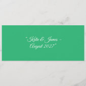 Flat Mint Green Background – Wedding Design プログラム (正面)