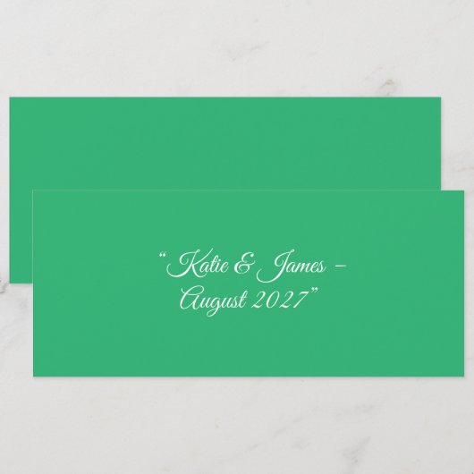 Flat Mint Green Background – Wedding Design プログラム (正面/裏面)
