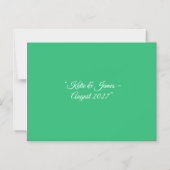 Flat Mint Green Background – Wedding Design マグネット招待状 (正面)