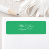 Flat Mint Green Background – Wedding Design ラベル (インサイチュ)