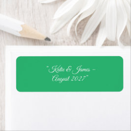 Flat Mint Green Background – Wedding Design ラベル