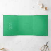 Flat Mint Green Background – Wedding Design 三つ折りカード (内部)