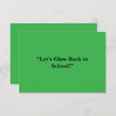 Flat Neon Green Background – School Texture エンクロージャーカード (正面/裏面)