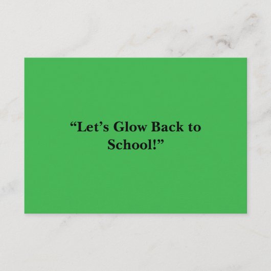 Flat Neon Green Background – School Texture エンクロージャーカード (正面)