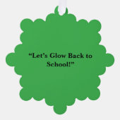 Flat Neon Green Background – School Texture オーナメントカード (正面)