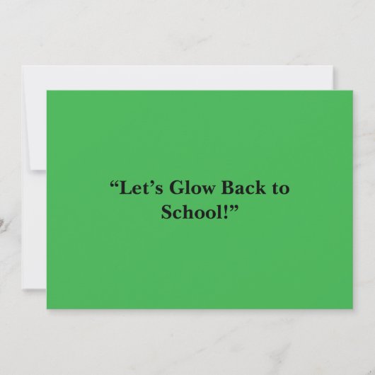Flat Neon Green Background – School Texture シーズンカード (正面)