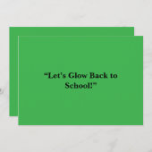 Flat Neon Green Background – School Texture シーズンカード (正面/裏面)