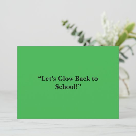 Flat Neon Green Background – School Texture シーズンカード (スタンド正面)