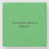 Flat Neon Green Background – School Texture ストーンコースター (正面)