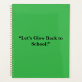 Flat Neon Green Background – School Texture プランナー手帳 (正面)