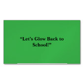 Flat Neon Green Background – School Texture マグネット名刺 (正面)