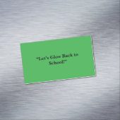 Flat Neon Green Background – School Texture マグネット名刺 (インサイチュ)