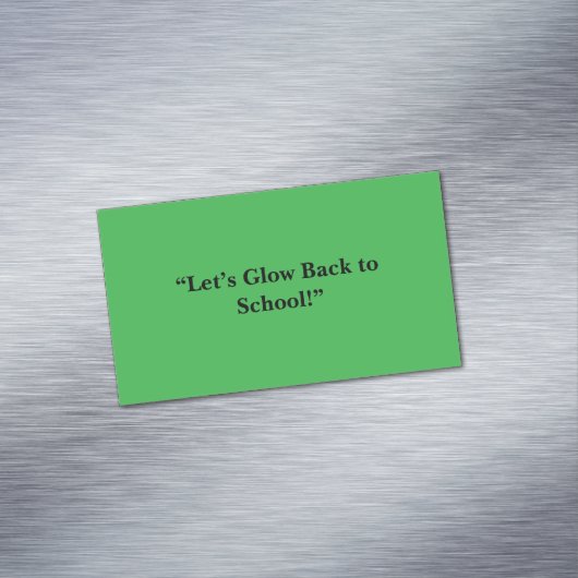 Flat Neon Green Background – School Texture マグネット名刺 (インサイチュ)