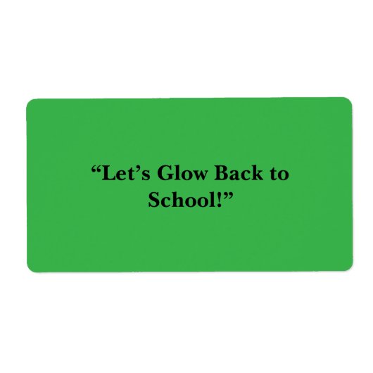 Flat Neon Green Background – School Texture ラベル (正面)