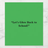 Flat Neon Green Background – School Texture ワインラベル (シングルラベル)