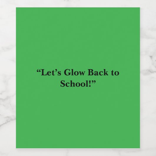 Flat Neon Green Background – School Texture ワインラベル (シングルラベル)
