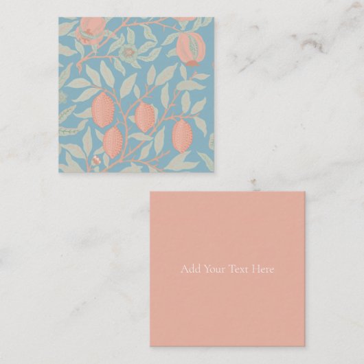 FLAT NOTECARD : WILLIAM MORRIS ; POMEGRANATES ノートカード (正面/裏面)