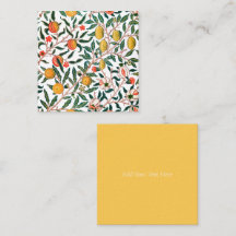 FLAT NOTECARD : WILLIAM MORRIS ; POMEGRANATES