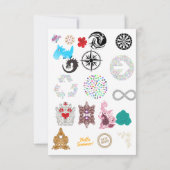 Flat Save Date Cards Minimal Elegant Invite セーブザデート (裏面)