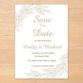 Flat Save The Date Card アクリル招待状
