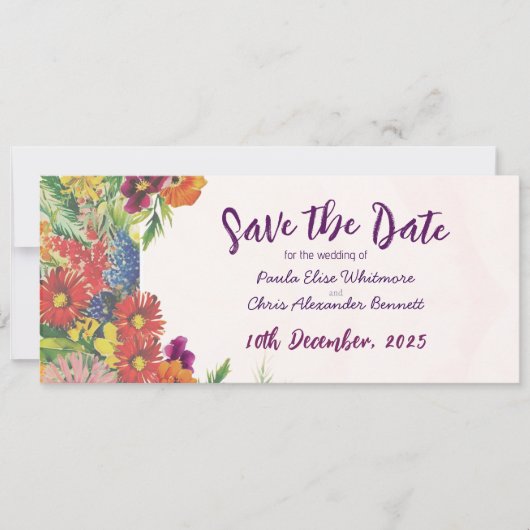 Flat Save The Date Card セーブザデート (正面)